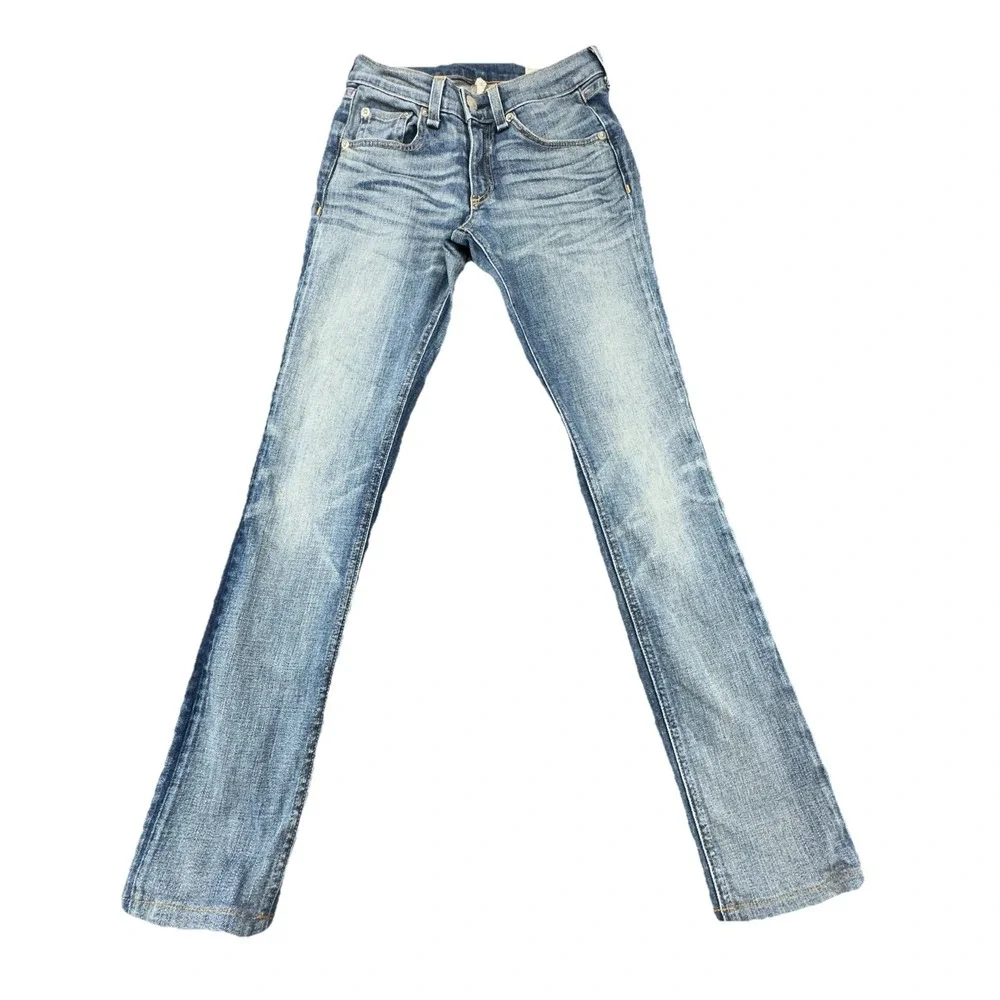 Rag & Bone Women's Skinny Jeans Sz 24 Light Wash‎ Stretch Denim Mid Rise